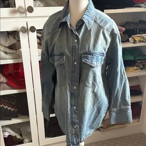 Denim Button-Up Shirt